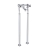 JTP Grosvenor Pinch Freestanding Bath Filler Tap Matt Black Indices - Chrome | Thumbnail Image