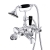 JTP Grosvenor Pinch Wall Mounted Bath Shower Mixer Tap with Shower Kit - Chrome/Black | Thumbnail Image