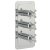 JTP Grosvenor Cross Vertical Thermostatic Concealed 2 Outlets Shower Valve Triple Handle - Chrome/White | Thumbnail Image