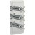 JTP Grosvenor Cross Vertical Thermostatic Concealed 3 Outlets Shower Valve Triple Handle - Chrome/White | Thumbnail Image
