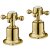 JTP Grosvenor Cross Panel Valves Pair - Polished Gold