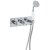 JTP Grosvenor Thermostatic Concealed Shower Valve Dual Cross Handle with Handset - Chrome | Thumbnail Image