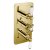 JTP Grosvenor Lever Vertical Thermostatic Concealed 2 Outlets Shower Valve Triple Handle - Polished Gold/White | Thumbnail Image