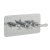 JTP Grosvenor Lever Horizontal Thermostatic Concealed 3 Outlets Shower Valve Triple Handle - Chrome/White | Thumbnail Image