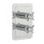 JTP Grosvenor Pinch Vertical Thermostatic Concealed 1 Outlet Shower Valve Dual Handle - Chrome/White | Thumbnail Image