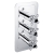 JTP Grosvenor Cross Vertical Thermostatic Concealed 2 Outlets Shower Valve Triple Handle - Chrome/Black | Thumbnail Image