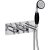 JTP Grosvenor Cross Thermostatic Concealed Shower Valve Dual Cross Handle with Handset - Chrome/Black | Thumbnail Image
