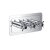 JTP Grosvenor Pinch Horizontal Thermostatic Concealed 3 Outlets Shower Valve Triple Handle - Chrome/Black | Thumbnail Image