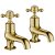 JTP Grosvenor Bath Taps Pair Cross Handle - Polished Gold