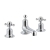 JTP Grosvenor 3-Hole Deck Mounted Basin Mixer Tap Cross Handle - Chrome