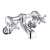 JTP Grosvenor Cross Wall Mounted Bath Filler Tap - Chrome | Thumbnail Image