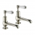 JTP Grosvenor Long Nose Basin Taps Pair Lever Handle - Nickel