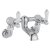 JTP Grosvenor Wall Mounted Bath Filler Tap Lever Handle - Chrome
