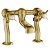 JTP Grosvenor Pillar Mounted Bath Filler Tap Pinch Handle - Polished Gold
