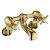 JTP Grosvenor Bath Filler Tap Pinch Handle Wall Mounted - Polished Gold