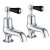 JTP Grosvenor Bath Taps Pair Lever Handle - Chrome/Black