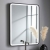 JTP Hix Bathroom Mirror With Light 800mm H x 600mm W - Matt Black