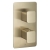 JTP HIX Thermostatic Concealed 1 Outlet Shower Valve Dual Handle - Brushed Brass | Thumbnail Image
