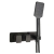 JTP HIX Thermostatic Concealed 2 Outlet Shower Valve with Attached Handset - Brushed Black | Thumbnail Image