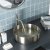 JTP Inox Round Sit-On Countertop Basin 400mm Wide - Stainless Steel
