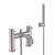 JTP Inox Pillar Mounted Bath Shower Mixer Tap with Kit - Matt Stainless Steel
