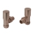 JTP Angled Radiator Valve Pair Pack - Brushed Bronze | Thumbnail Image