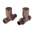 JTP Straight Radiator Valve Pair Pack - Brushed Bronze | Thumbnail Image
