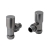 JTP Angled Radiator Valve Pair Pack - Brushed Black | Thumbnail Image