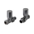 JTP Straight Radiator Valve Pair Pack - Brushed Black | Thumbnail Image