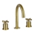 JTP Solex 3-Hole Deck Mounted Basin Mixer Tap - Brushed Brass