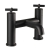 JTP Solex Bath Filler Tap Pillar Mounted - Matt Black
