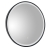 JTP Vos Bathroom Mirror 600mm Diameter With Light - Matt Black
