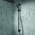 JTP Vos Slide Rail with Single Function Hand Shower and Shower Hose - Matt Black
