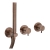 JTP Vos Modular Thermostatic Concealed 2 Outlet Shower Valve with Attached Handset - Brushed Bronze