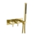 JTP Vos Thermostatic Concealed 2 Outlets Shower Valve with Attached Handset - Brushed Brass | Thumbnail Image