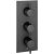 JTP Vos Vertical Thermostatic Concealed 3 Outlets Shower Valve - Matt Black | Thumbnail Image