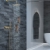 JTP Vos Designer Thermostatic Concealed 2 Outlet Shower Valve with Attached Handset Designer Handle - Brushed Brass | Thumbnail Image