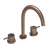 JTP Vos 3-Hole Deck Mounted Basin Mixer Tap - Brushed Bronze
