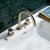 JTP Vos 3-Hole Deck Mounted Basin Mixer Tap - Brushed Brass