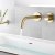 JTP Vos 2-Hole Wall Mounted Basin Mixer Tap - Brushed Brass