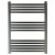 JTP Vos Designer Heated Towel Rail 800mm H x 600mm W Brushed Black