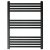 JTP Vos Designer Heated Towel Rail 800mm H x 600mm W Matt Black