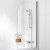 Signature Classic Curved Single Panel Hinged Bath Screen 1400mm H x 800mm W - 8mm Glass