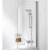 Signature Contract Curved Hinged Bath Screen 1400mm H x 800mm W - 6mm Glass