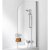 Signature Classic Curved Hinged Bath Screen 1400mm H x 800mm W - 6mm Glass | Thumbnail Image