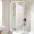 Signature Contract Two Folding White Framed Bath Screen 1400mm H x 950mm W - 4mm Glass
