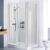 Lakes Classic White Semi-Framed Bi-Fold Shower Door - 6mm Glass