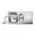 Leisure Linear 1.5 Bowl Stainless Steel Kitchen Sink Aquadrift Tap & Waste Kit 950mm L x 508mm W - Satin