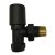 Prestige Modern Angled Radiator Valves 15mm (Pair) - Black | Thumbnail Image