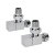 Prestige MaxTherm Square Angled Valve Pair, Chrome | Thumbnail Image